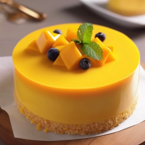 芒果冰激凌布丁蛋糕